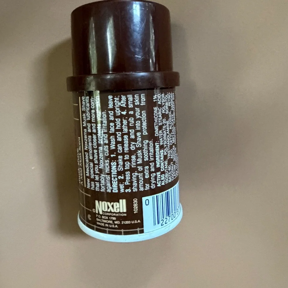Vintage Noxzema Medicated Musk Shave Cream 3.5oz Noxell Corp USA Rare HTF